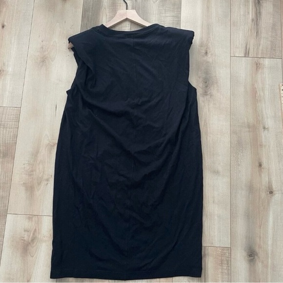 Babaton Artizia Dress Small Shoulder Pad Black T-Shirt Style Crew Neck Casual - Picture 2 of 5